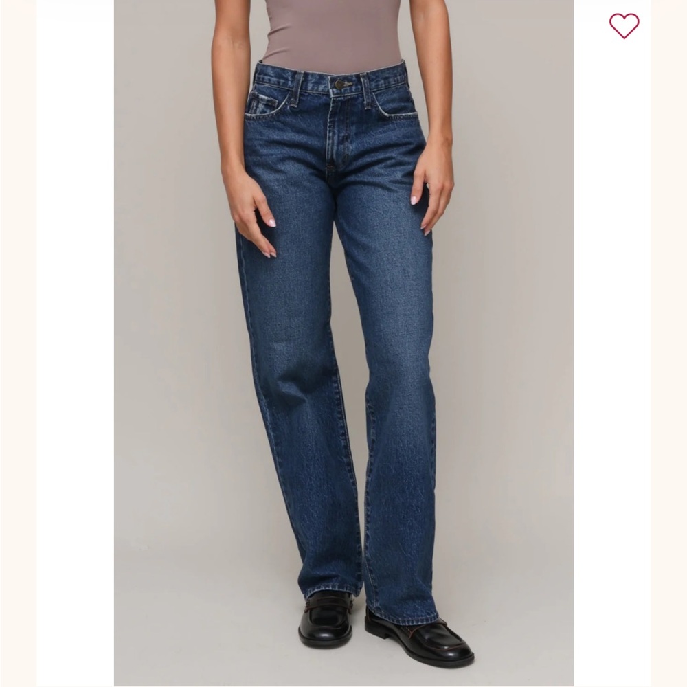 Just Black Relaxed Waist Straight Leg Jean